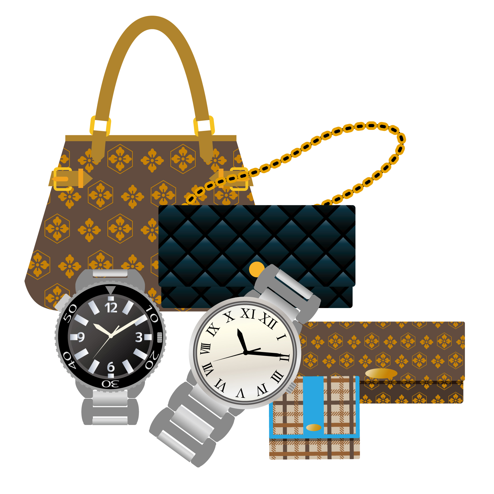 たくさんのブランド品