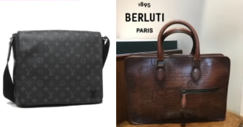 持っているカバンがルイヴィトン、ベルルッティ