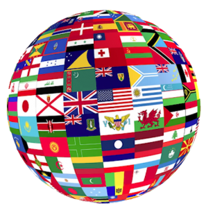 国籍の書かれた地球