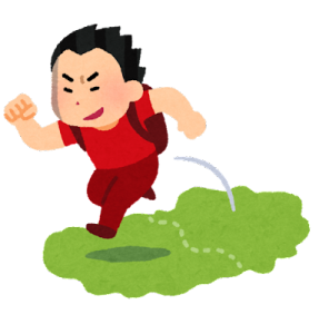 逃亡する容疑者