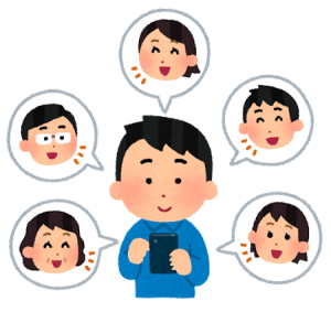 スマホでSNSをやる人
