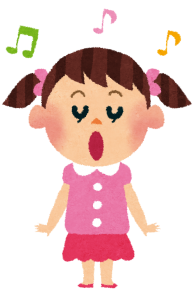 歌う女の子