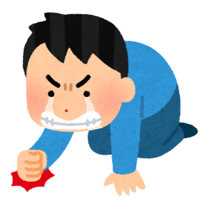 悔しそうな男性